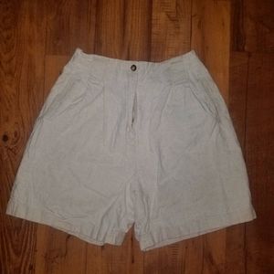 Rafaella High Waist Women's Shorts in Light Beige